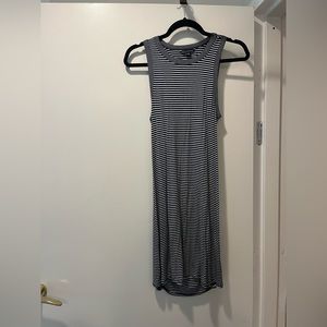 American Eagle Navy and White Striped Dress